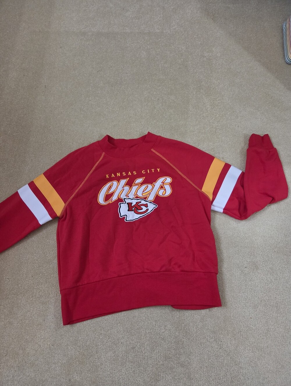 Women's Red Kansas City Chiefs Crewneck